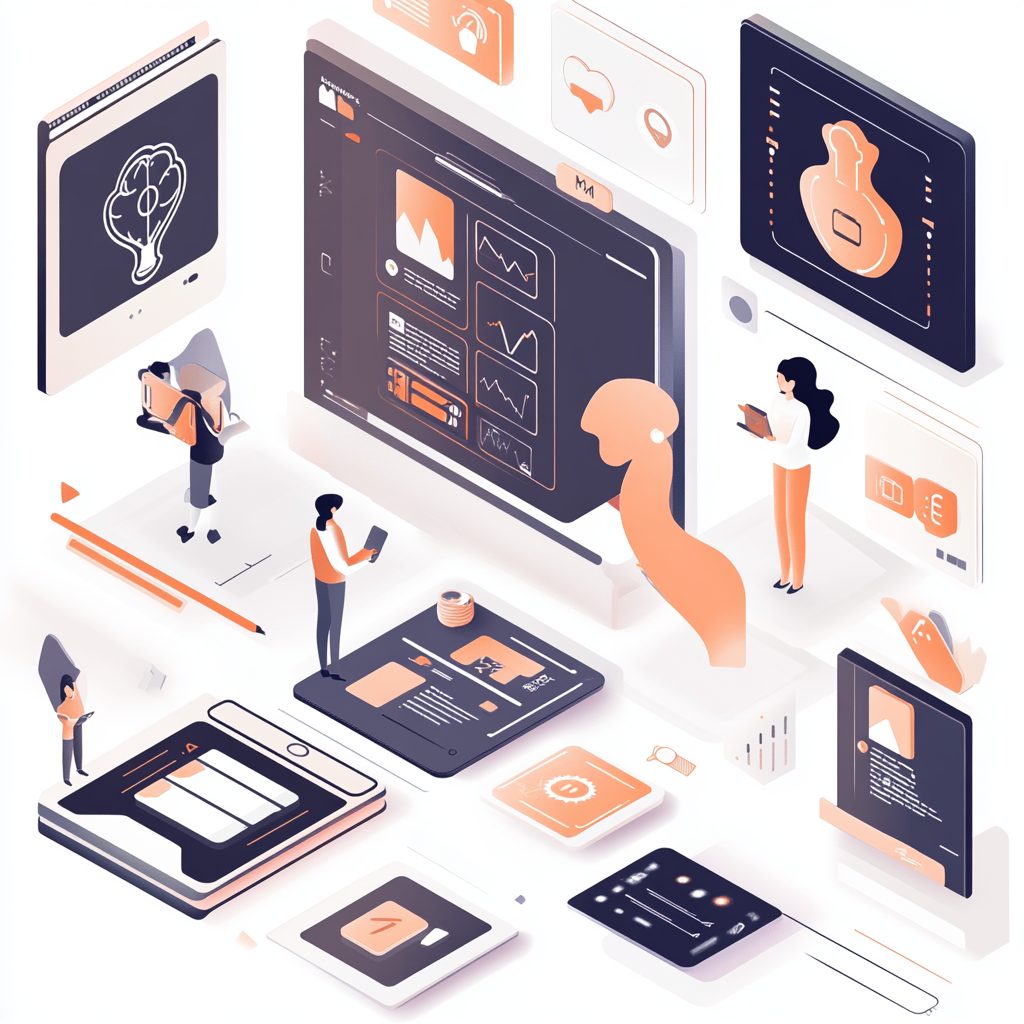 2D-Illustration von ethischen Richtlinien für KI-generierte Inhalte