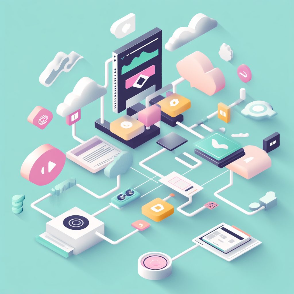 Minimalistische Infografik zur Content-Produktion